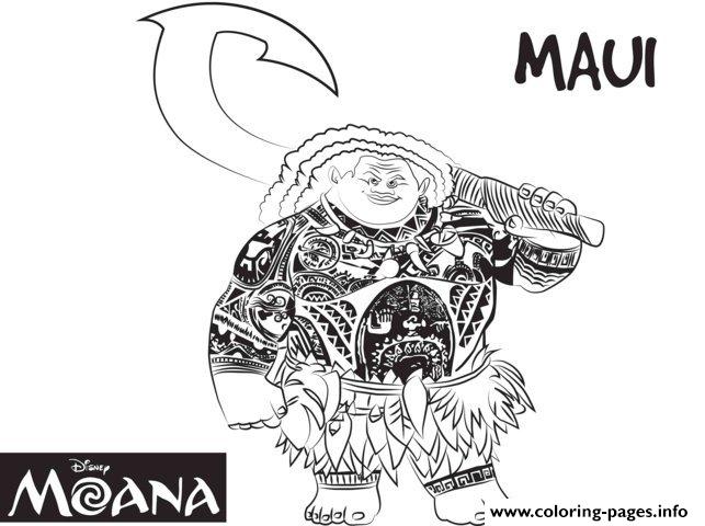 Maui Strong Man From Moana Disney  coloring